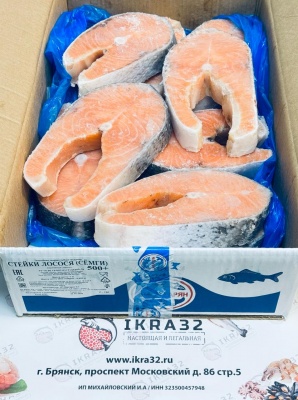 СТЕЙКИ СЕМГИ 500гр+, 1кг