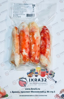 Краб Камчатский Сахалин 1 фаланга варёно мороженный 14 см+, 500 гр